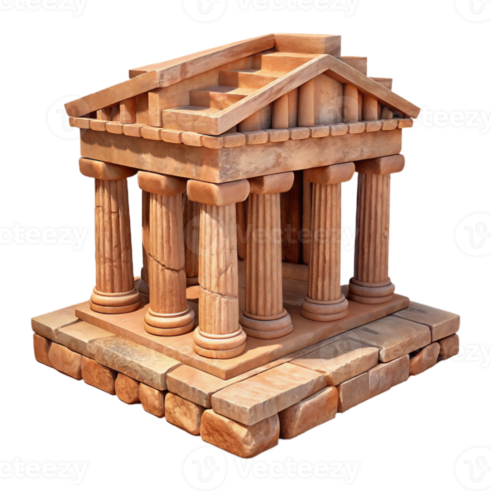 wonderful modern Ancient Temple Ruins Side View Cutout genuine png