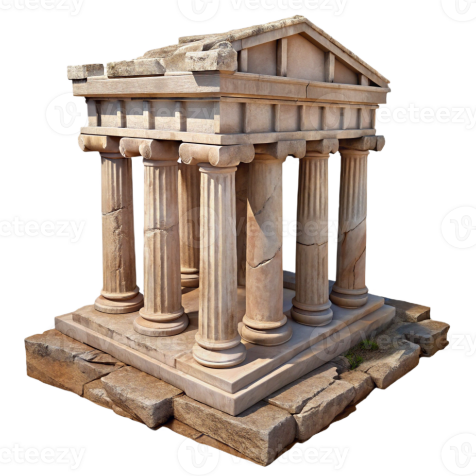 beautiful creative Ancient Temple Ruins Isolated on Transparent Background original png