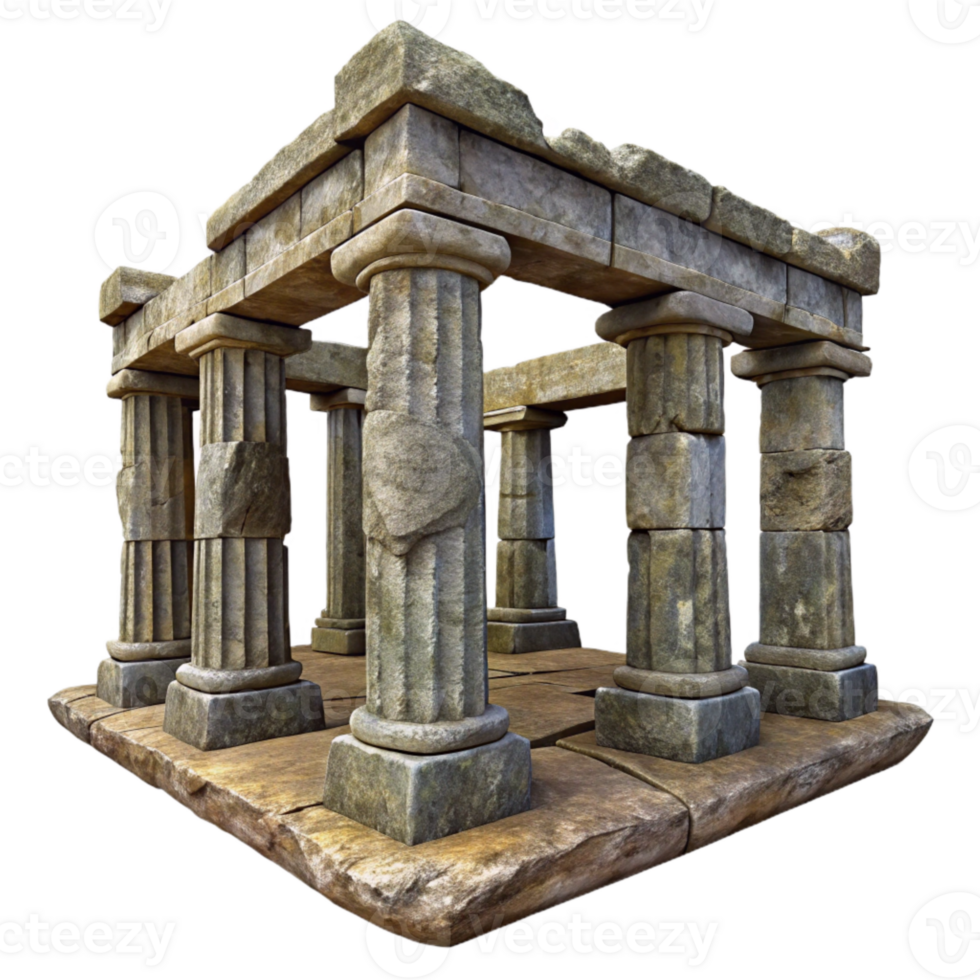 beautiful artistic Ancient Stone Ruins Weathered Texture Isolated genuine png