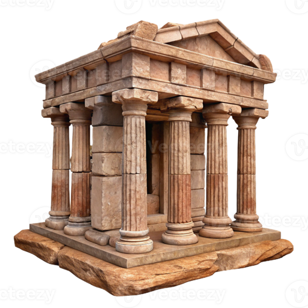 impressive contemporary Ancient Temple Ruins Side View Cutout exclusive png