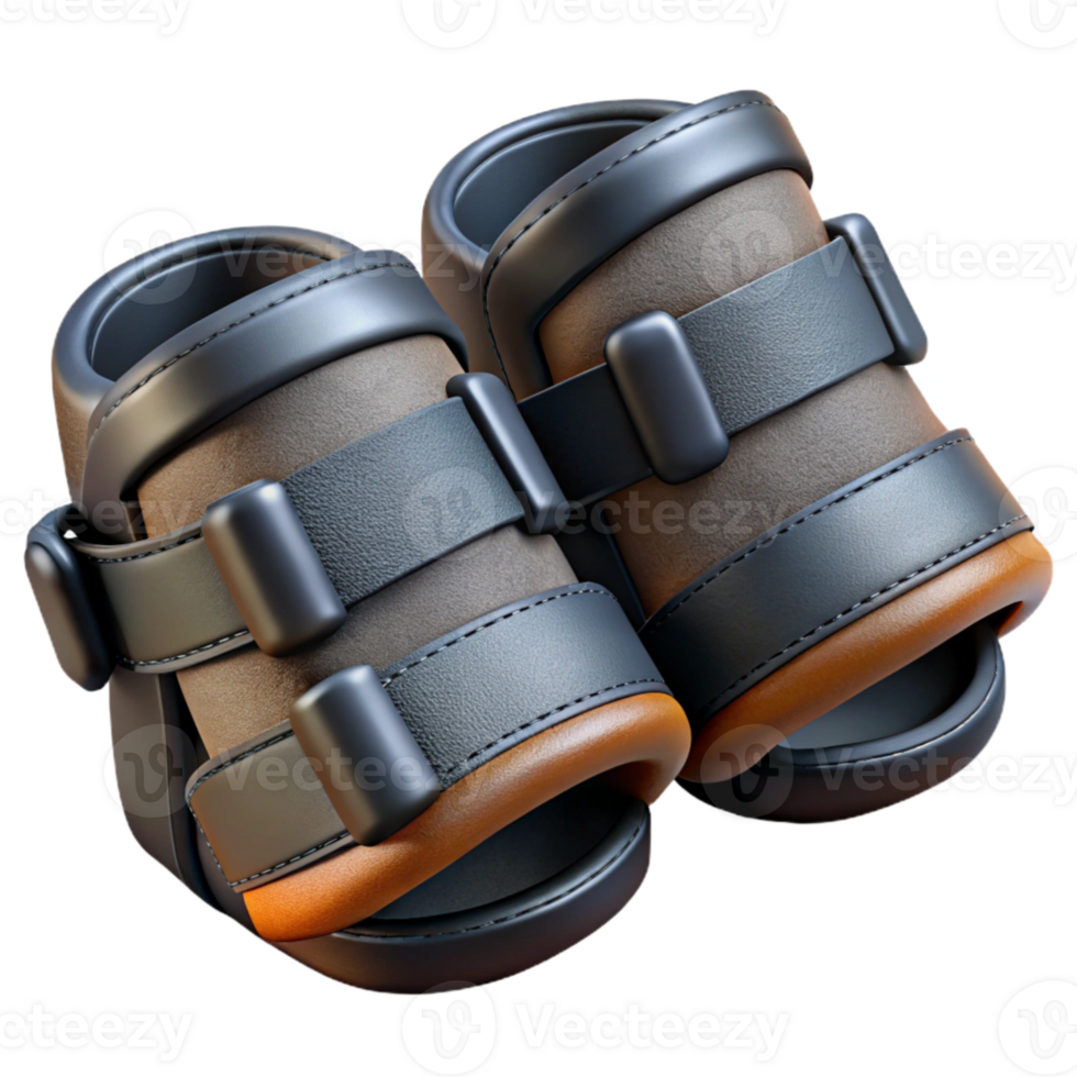 serene artistic Ankle Weights Black Adjustable Straps Fitness Isolated 4K png