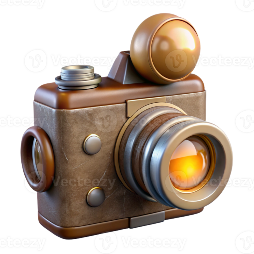extraordinary classic Antique Camera with Flashbulb Isolated Element high resolution png