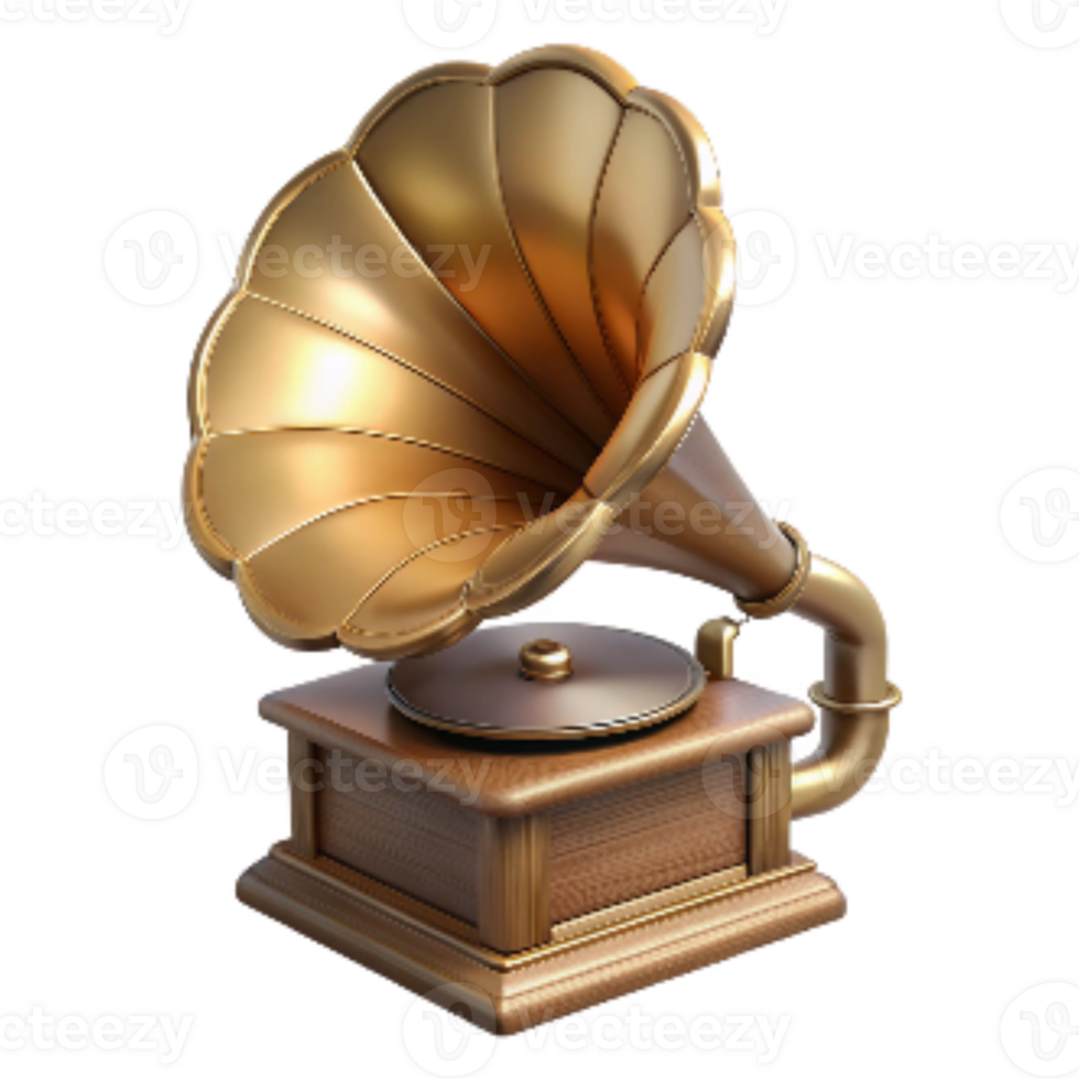 extraordinary contemporary Antique Gramophone Front View Isolated Cutout authentic png