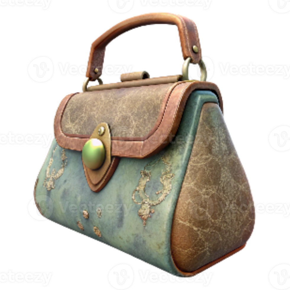 impressive creative Antique Handbag with Clasp Closure Transparent Background professional png