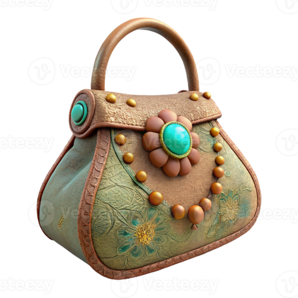 wonderful creative Antique Handbag Beaded Design Cutout Image professional png