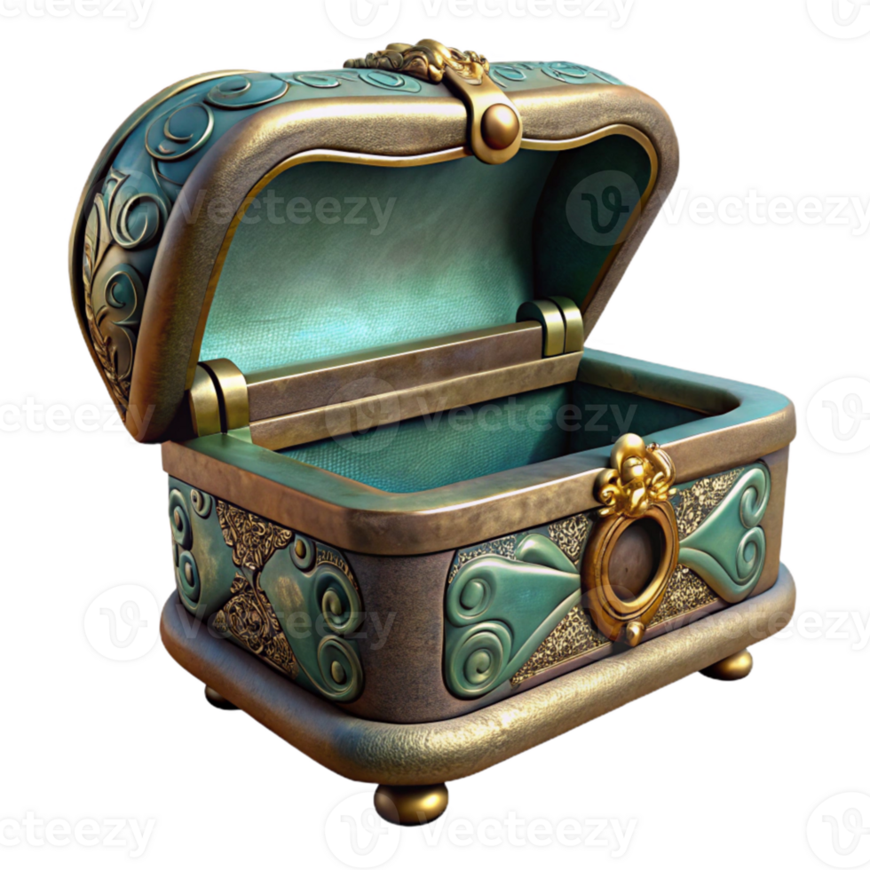 wonderful contemporary Antique Jewelry Box Velvet Lined Cutout Image high quality png