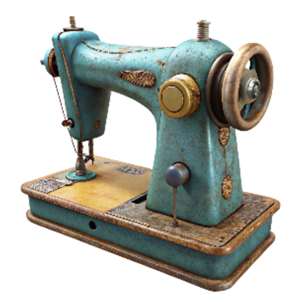 magnificent contemporary Antique Sewing Machine Front View Transparent Background premium png