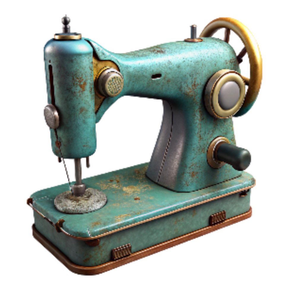 extraordinary rustic Antique Sewing Machine Front View Transparent Background exclusive png