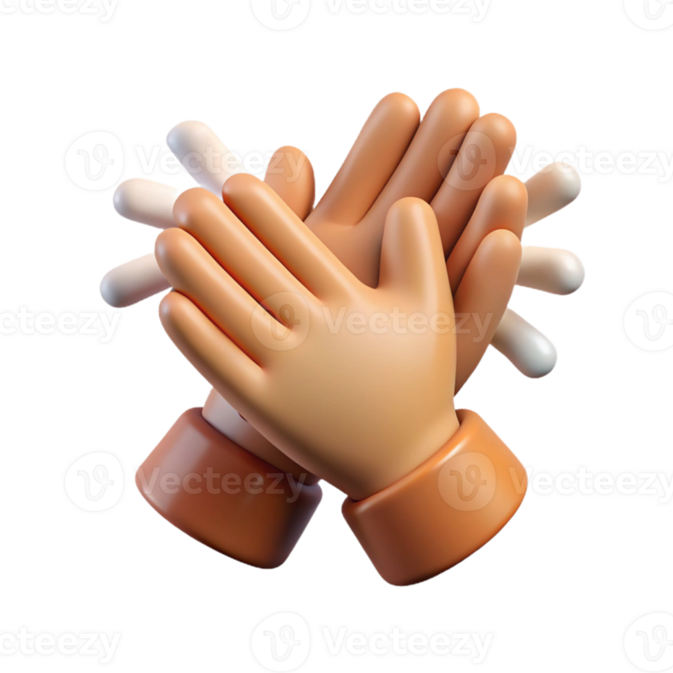 elegant artistic Applause Hands Clapping Isolated on Transparent Background premium png