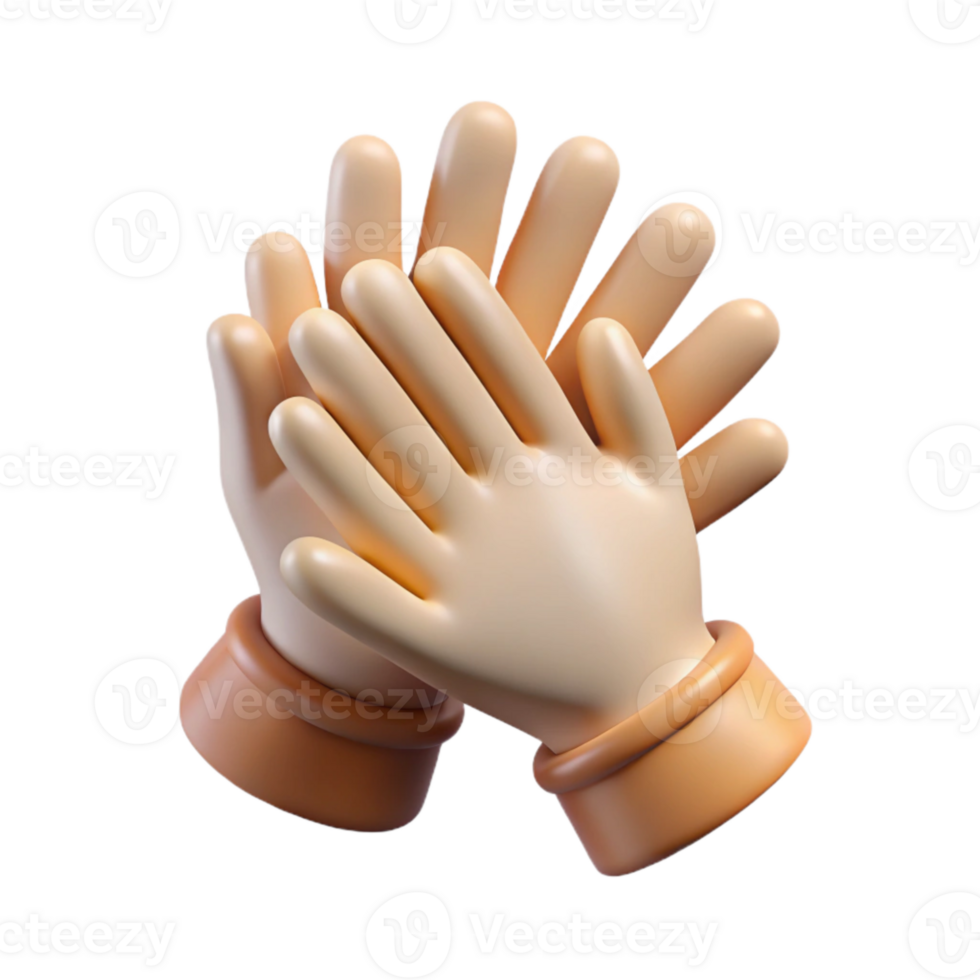 stunning abstract Applause Hands Clapping Isolated on Transparent Background 4K png