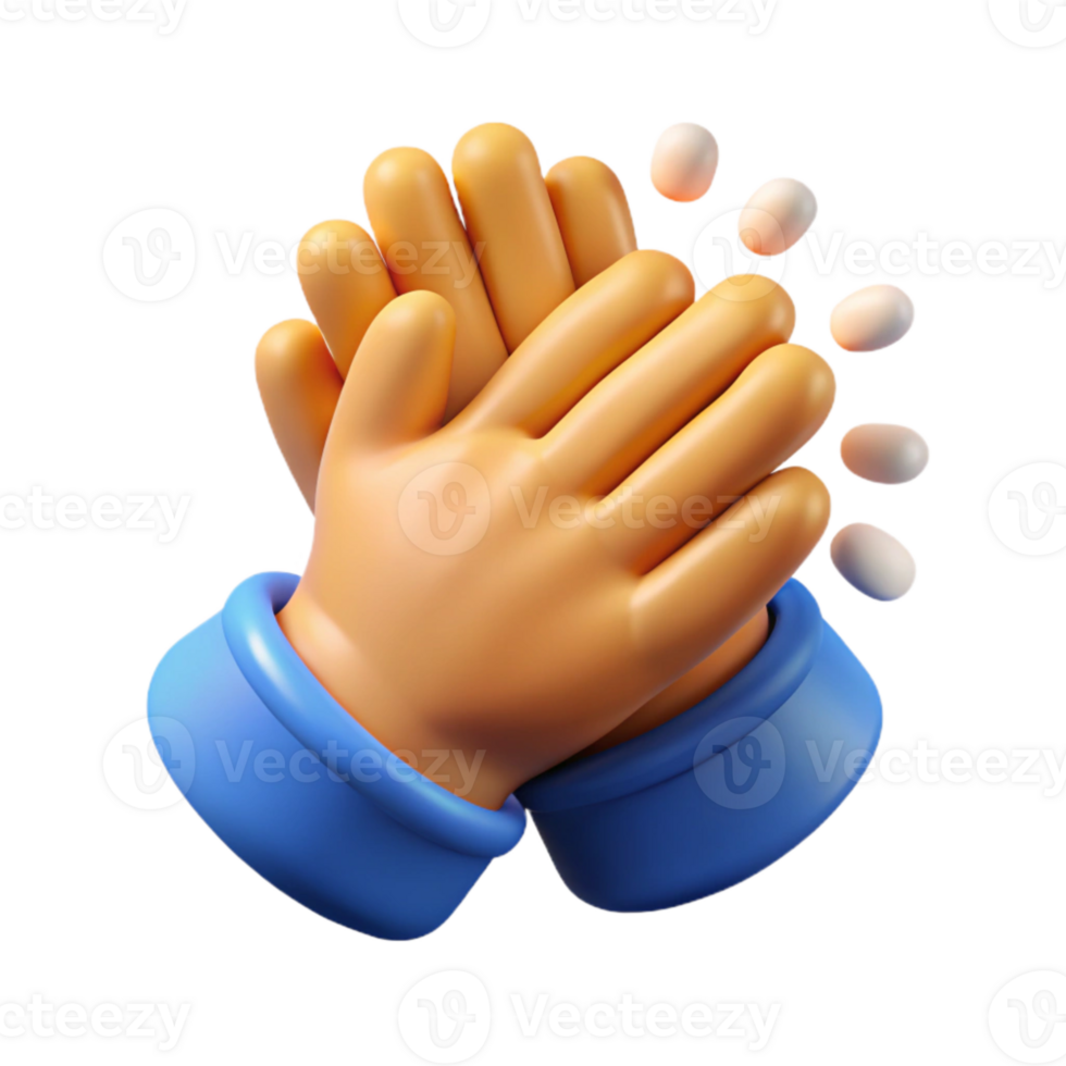 dramatic artistic Applause Icon Cutout with Clapping Hands detailed png