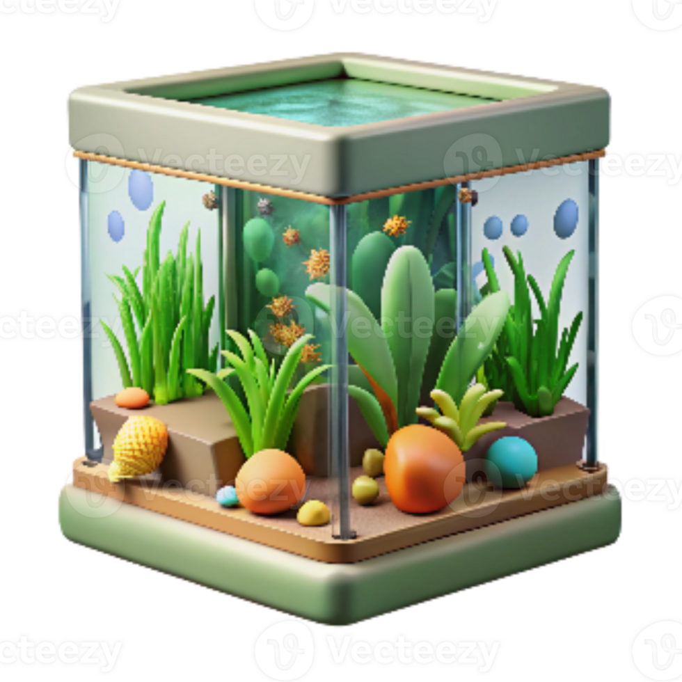 wonderful modern Aquarium with Plants Cutout Isolated original png