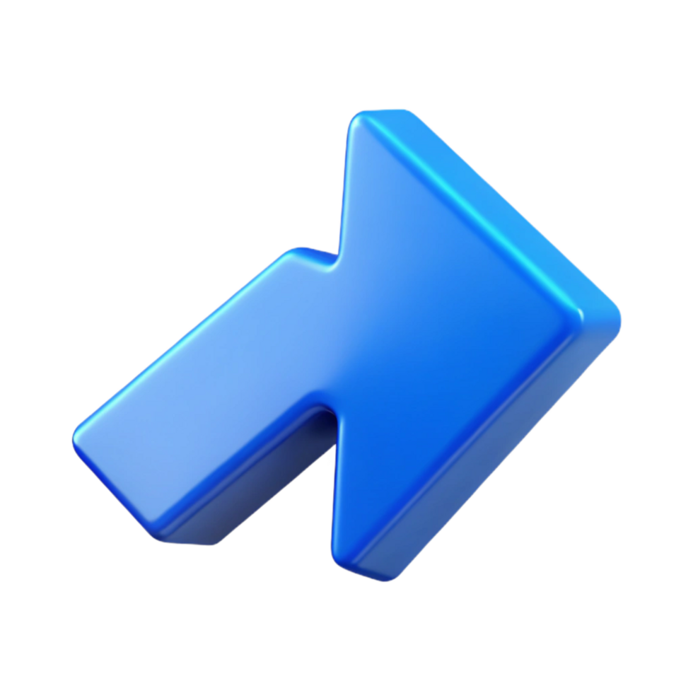 magnificent modern Arrow Pointing Right Direction Guidance Symbol Blue Color Transparent Background authentic png