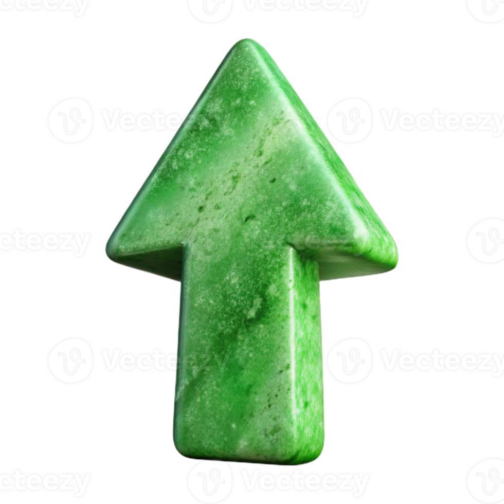 serene vintage Arrow Pointing Upwards Green Color Transparent Background high quality png