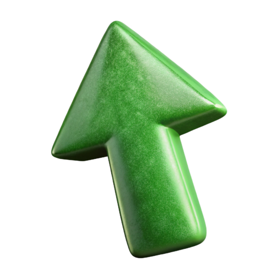magnificent artistic Arrow Pointing Upwards Green Color Transparent Background authentic png