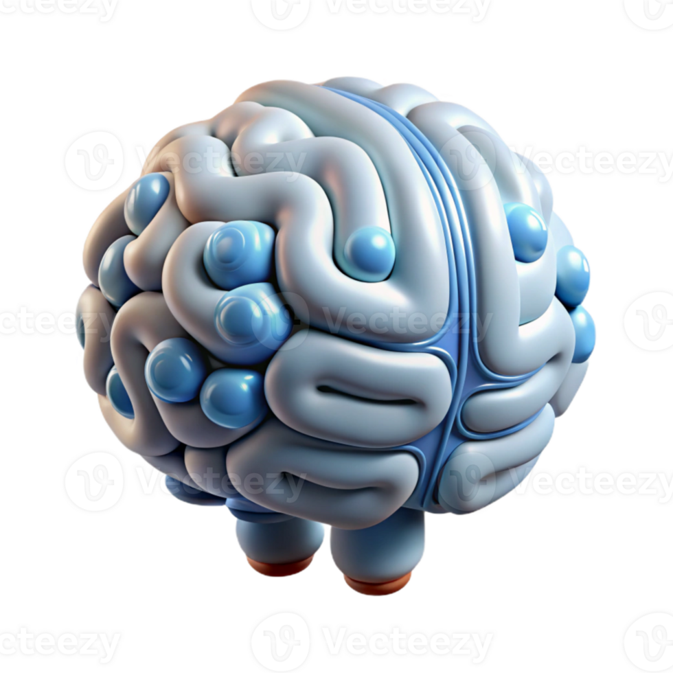 magnificent rustic Artificial Intelligence Brain Icon Transparent Background professional png