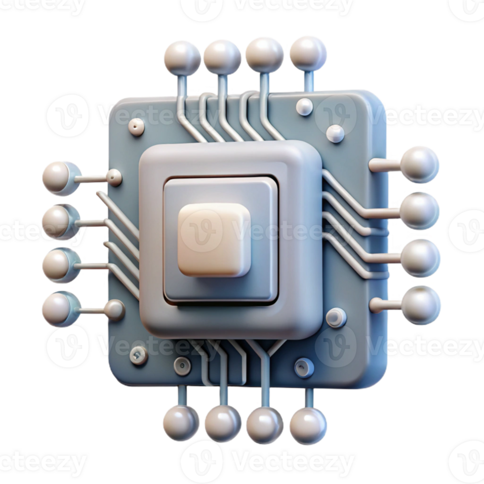 stunning creative Artificial Intelligence Circuitry Abstract Isolated premium png