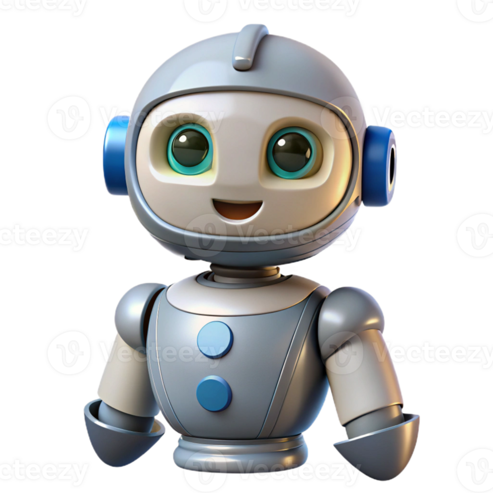 dramatic artistic Artificial Intelligence Robot with Humanoid Form Transparent Cutout detailed png