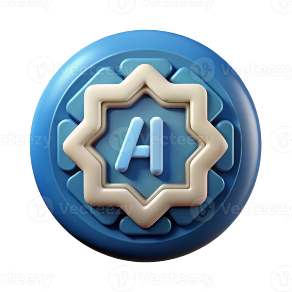 beautiful modern Artificial Intelligence Symbol Icon Transparent Background authentic png