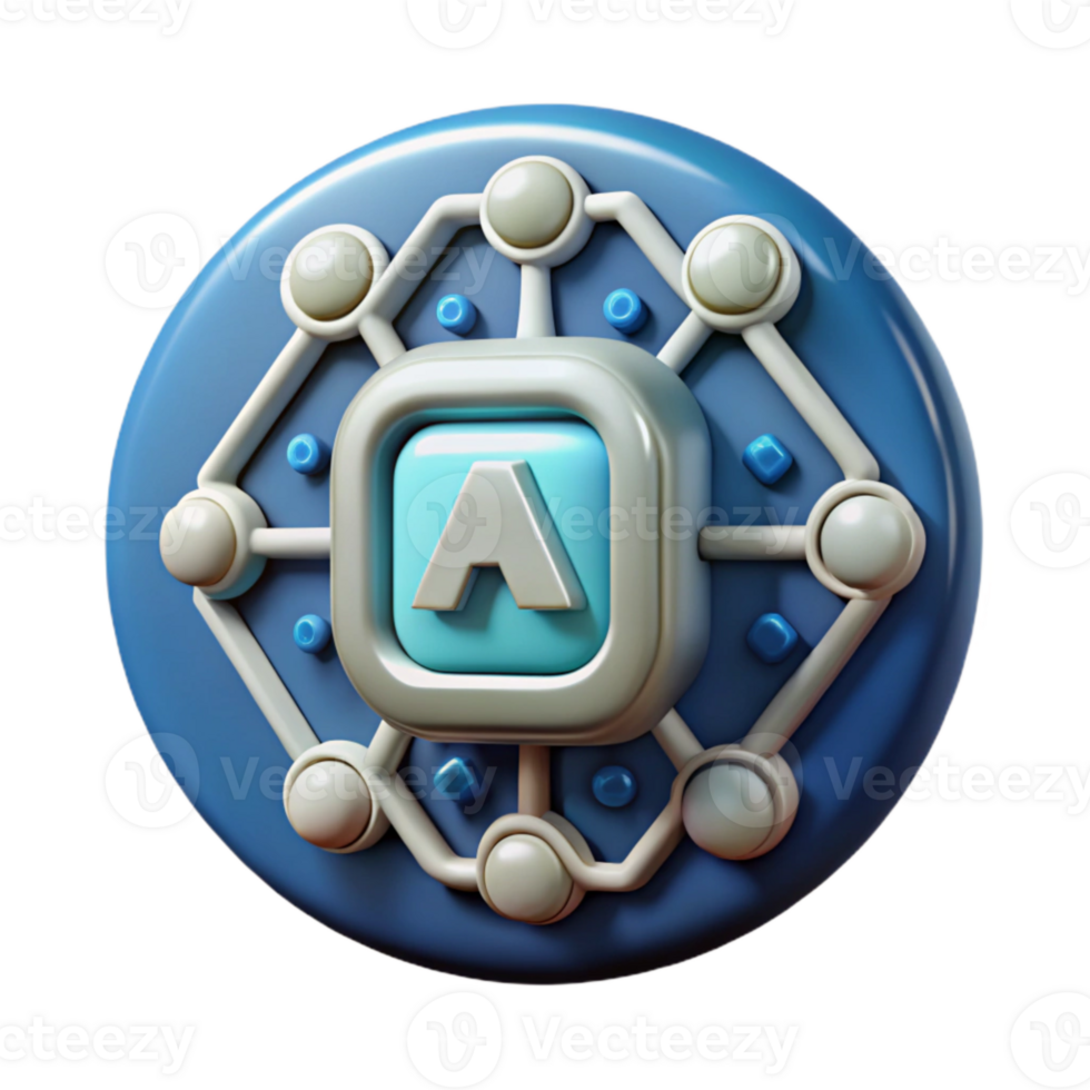 wonderful abstract Artificial Intelligence Symbol Icon Transparent Background authentic png