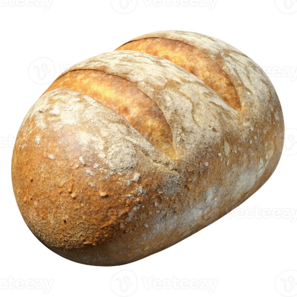 magnificent minimalist Artisan Bread Loaf Crusty Texture Isolated Element professional png