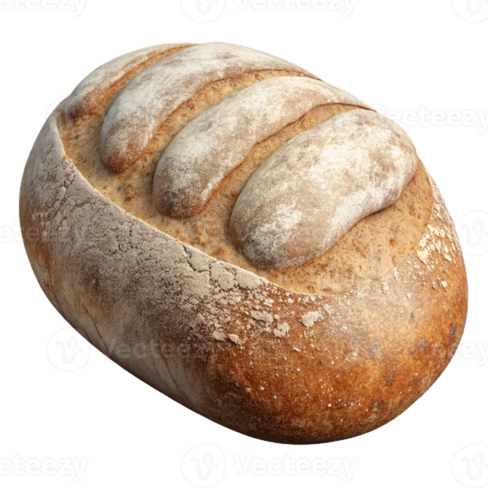 extraordinary modern Artisan Bread Loaf Crusty Texture Isolated Element authentic png
