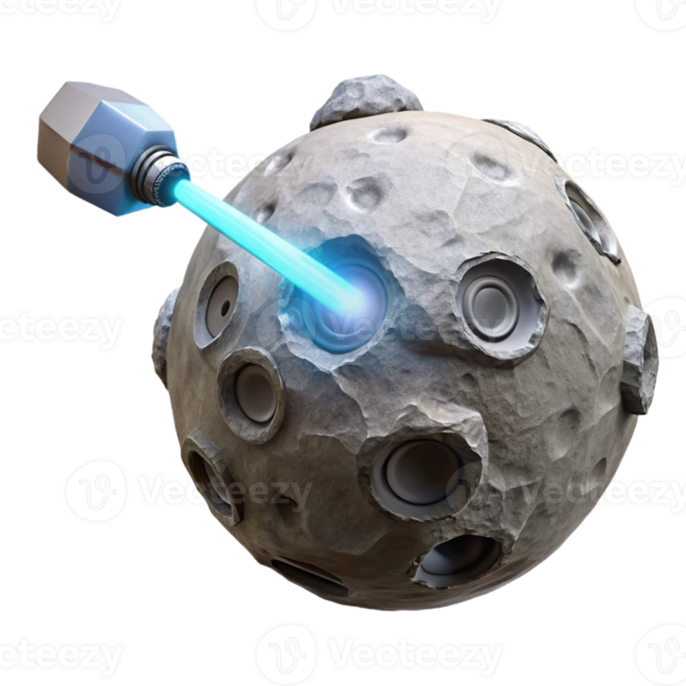 magnificent vintage Asteroid Mining Spacecraft with Laser Isolated Element genuine png
