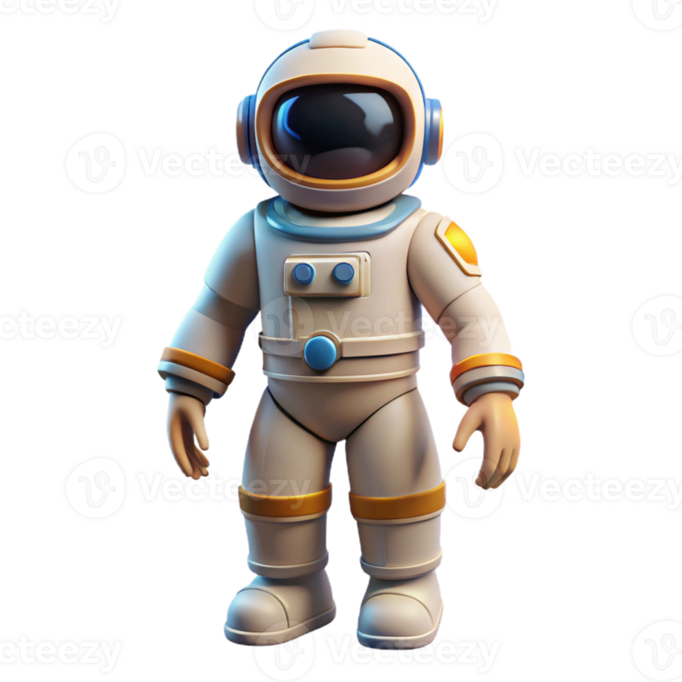 vibrant abstract Astronaut in Spacesuit Isolated Transparent Background premium png