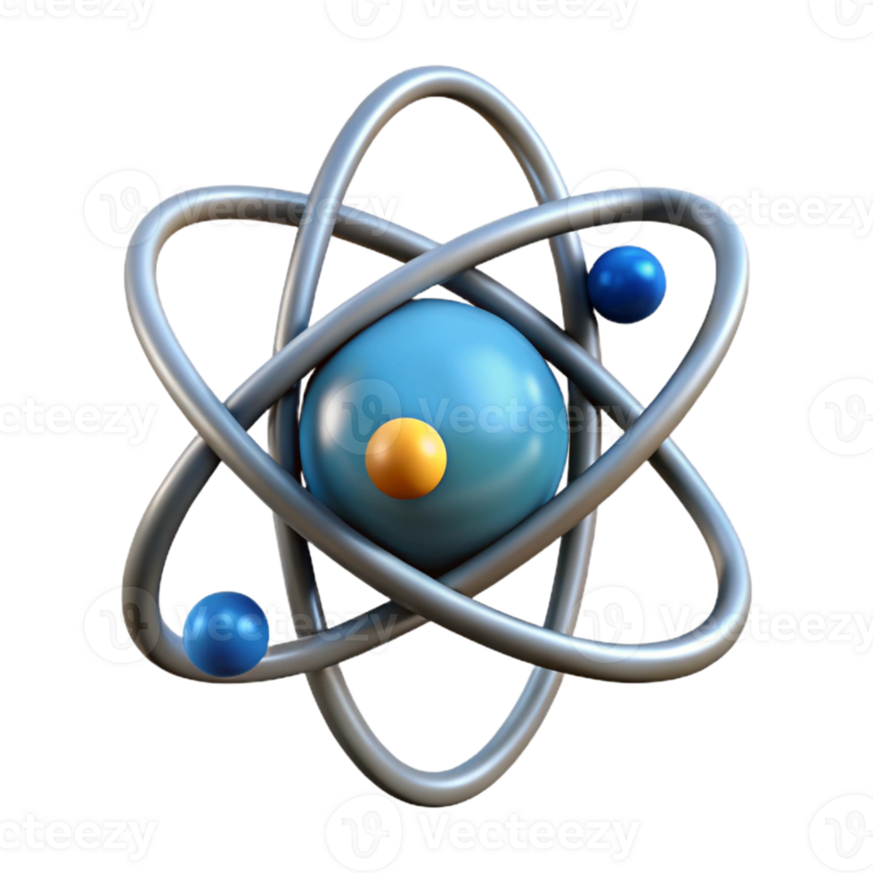 wonderful rustic Atom Model Front View Cutout Element professional png
