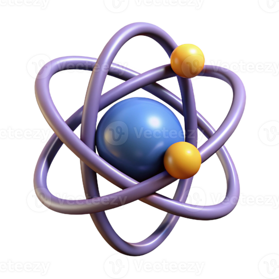 stunning minimalist Atom Model d Render Transparent Isolated high resolution png