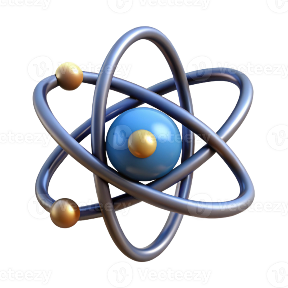 wonderful artistic Atom Model Front View Cutout Element high quality png