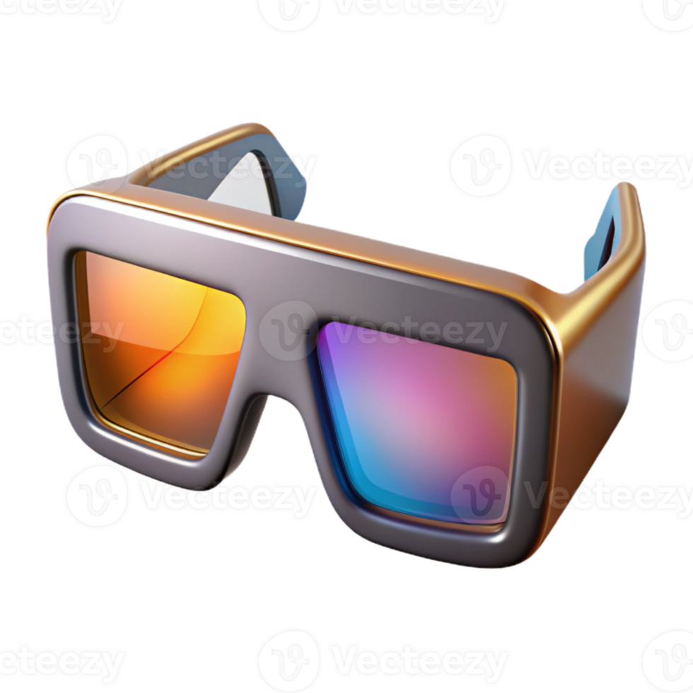 beautiful artistic Augmented Reality Glasses Front View Transparent original png