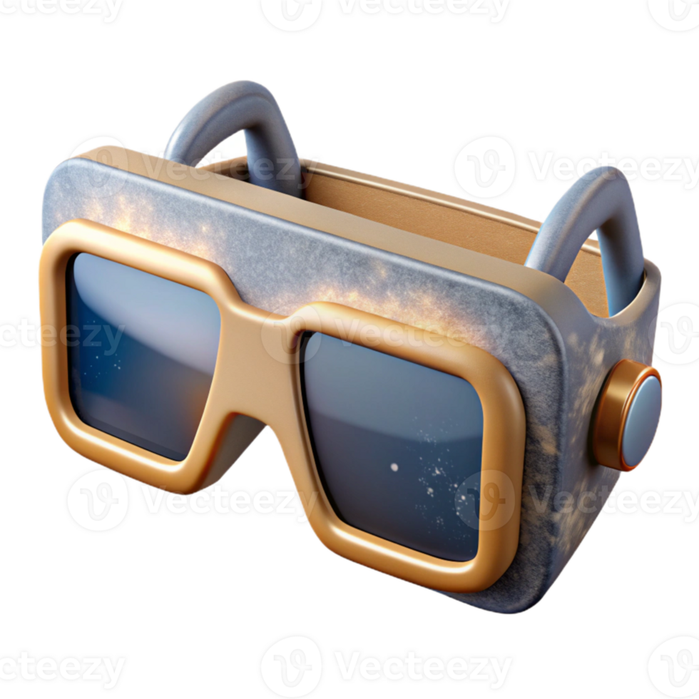 serene vintage Augmented Reality Glasses Front View Transparent professional png