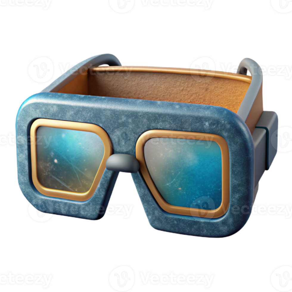 vibrant minimalist Augmented Reality Glasses Front View Transparent exclusive png