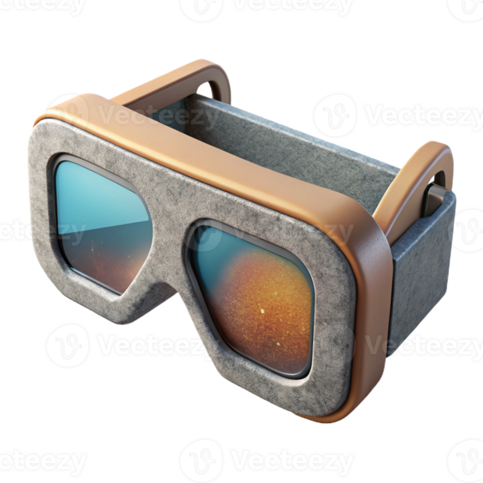 impressive minimalist Augmented Reality Glasses Front View Transparent original png