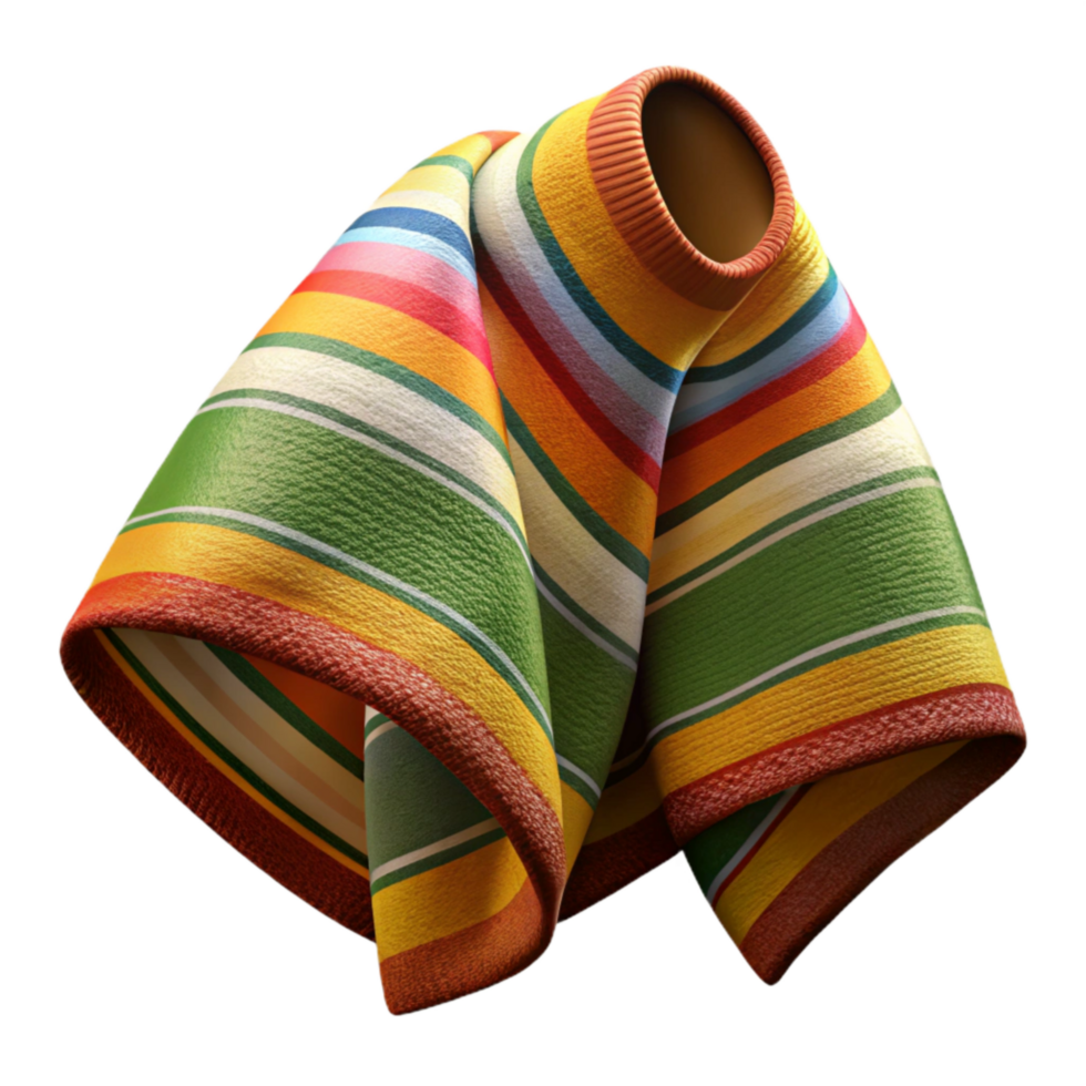 elegant creative Authentic Mexican Serape Blanket Woven Texture Transparent detailed png