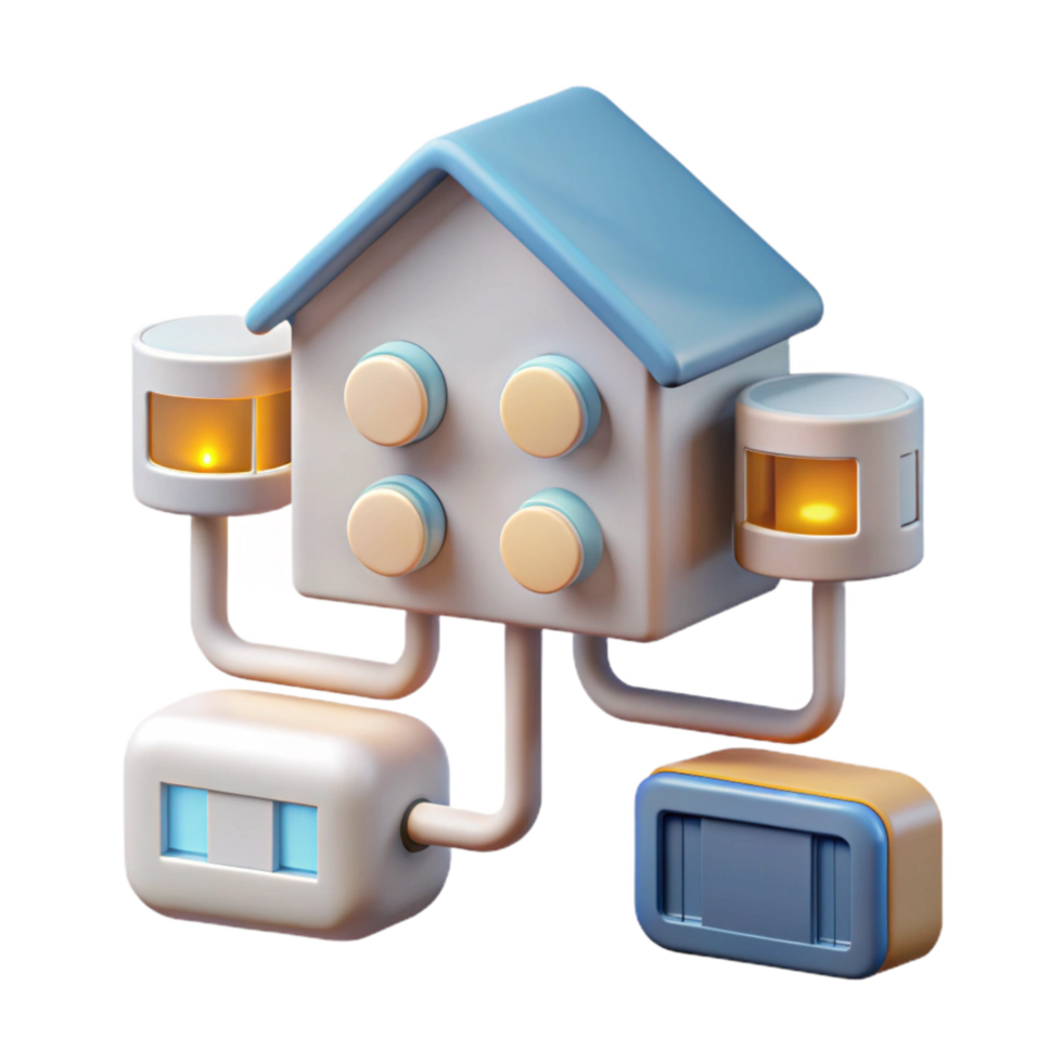 impressive modern Automated Home Lighting System Control Panel Transparent Background 4K png