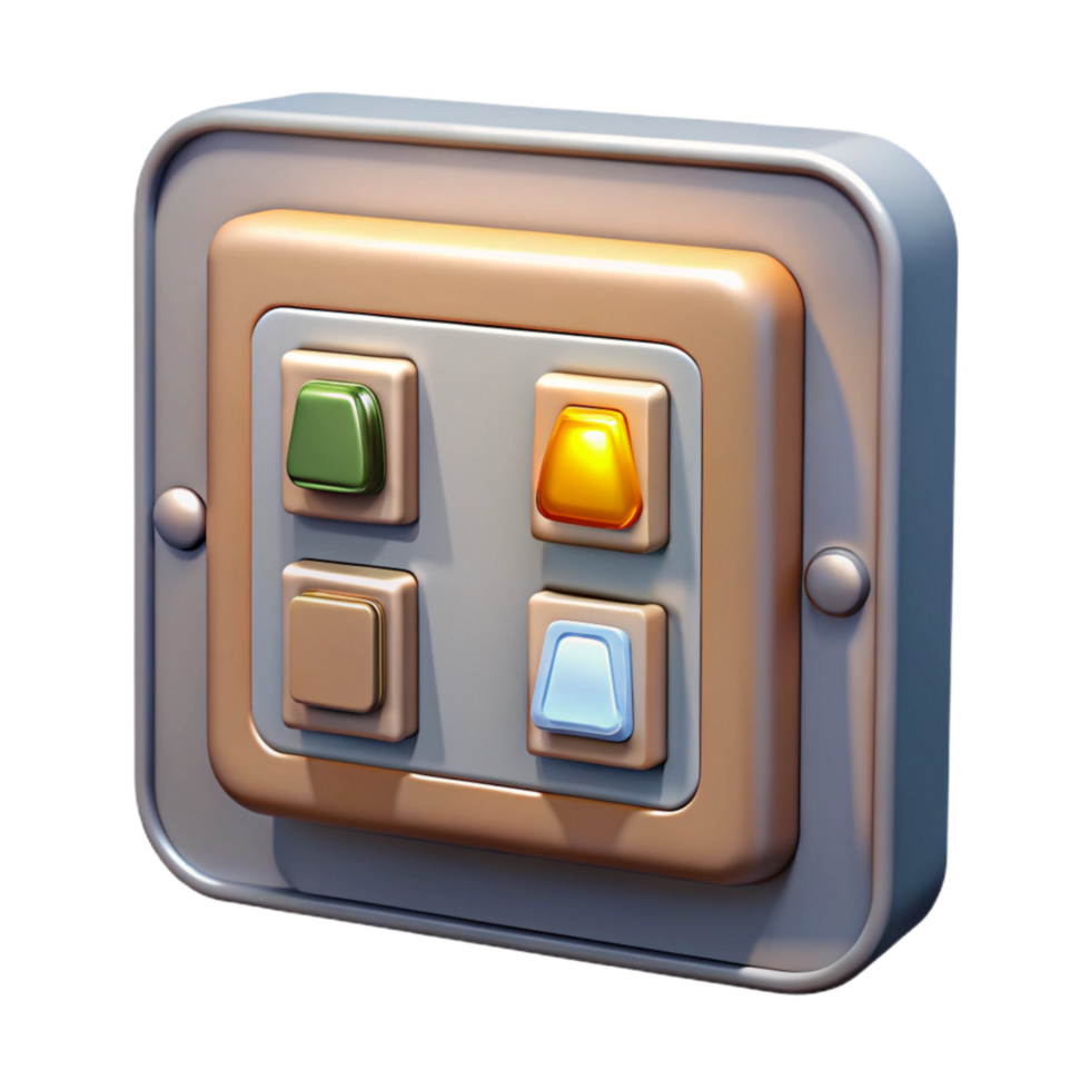 magnificent classic Automated Home Lighting System Control Panel Transparent Background detailed png