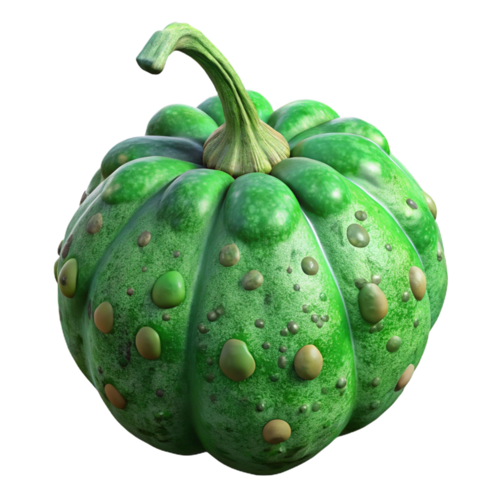 elegant classic Autumn Gourd Green and Warty Isolated genuine png