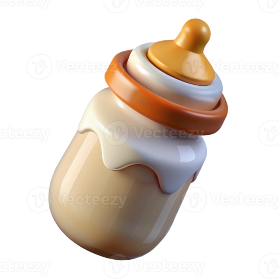 impressive modern Baby Bottle Filled with Milk Isolated genuine png