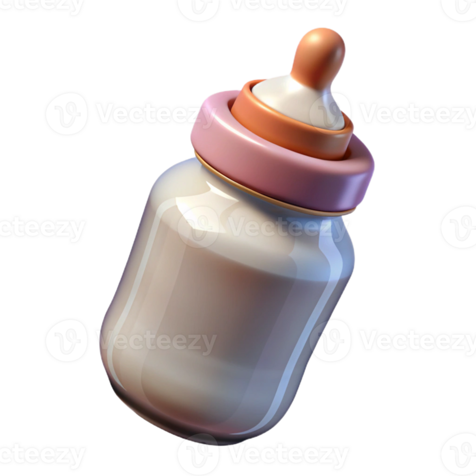 impressive traditional Baby Bottle Filled with Milk Isolated original png