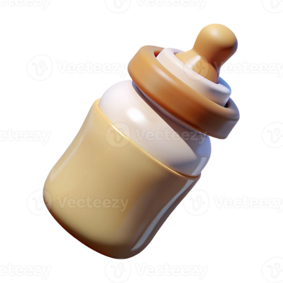 dramatic rustic Baby Bottle Filled with Milk Isolated high resolution png