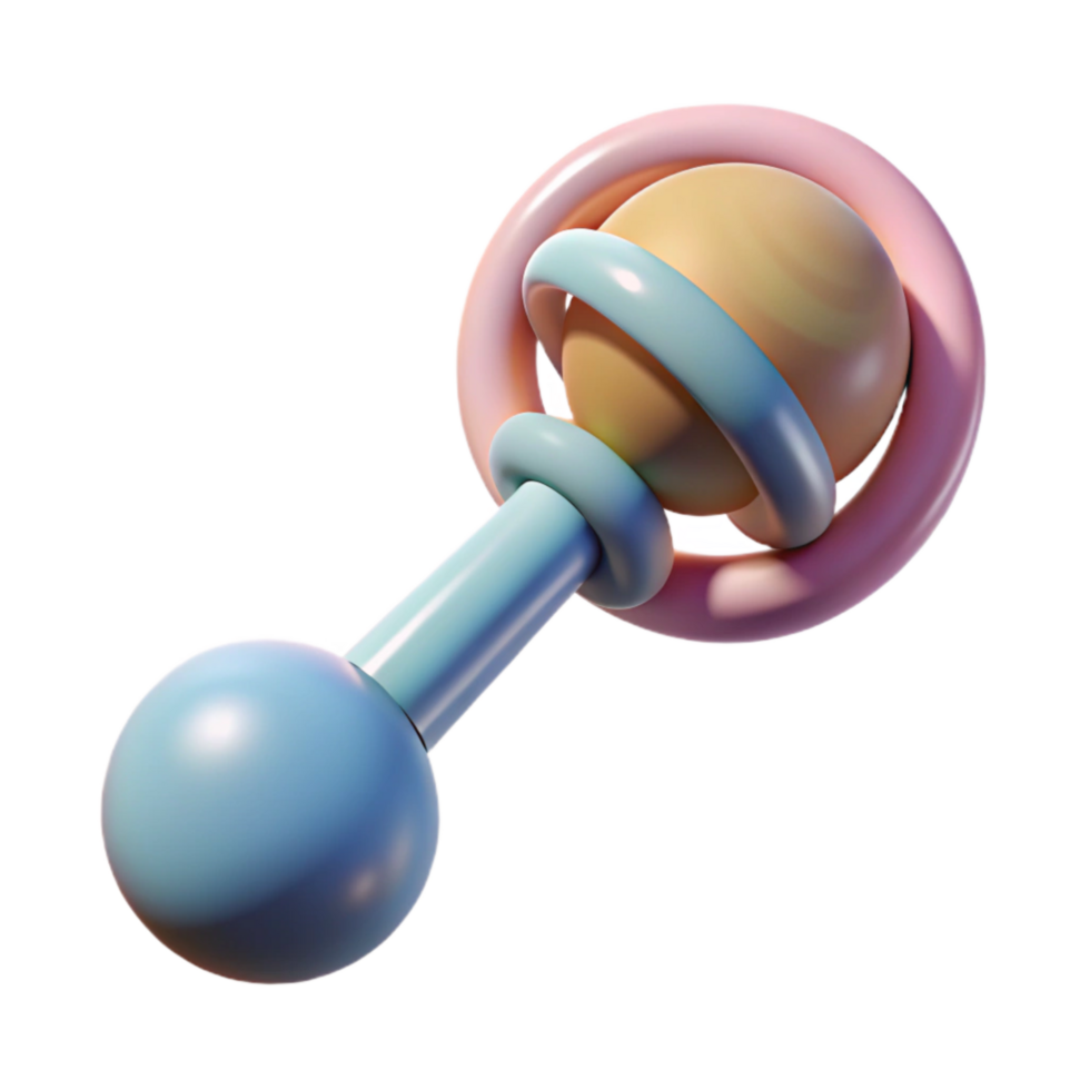 stunning traditional Baby Rattle Soft Focus Close Up Transparent Background high quality png