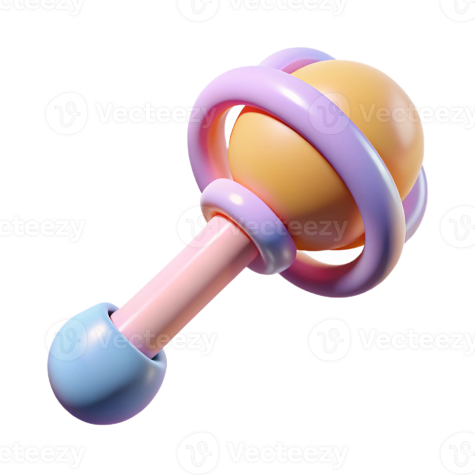impressive traditional Baby Rattle Soft Focus Close Up Transparent Background premium png