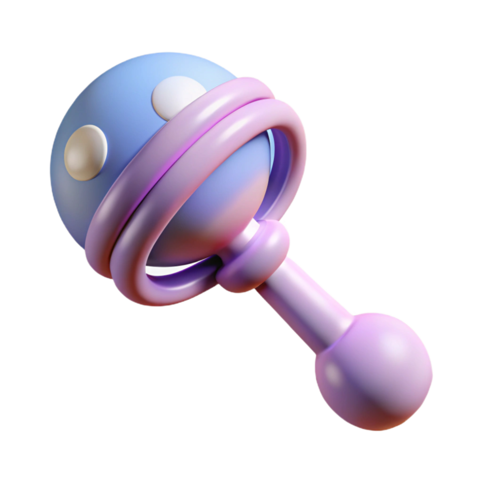 magnificent modern Baby Rattle Soft Focus Close Up Transparent Background professional png