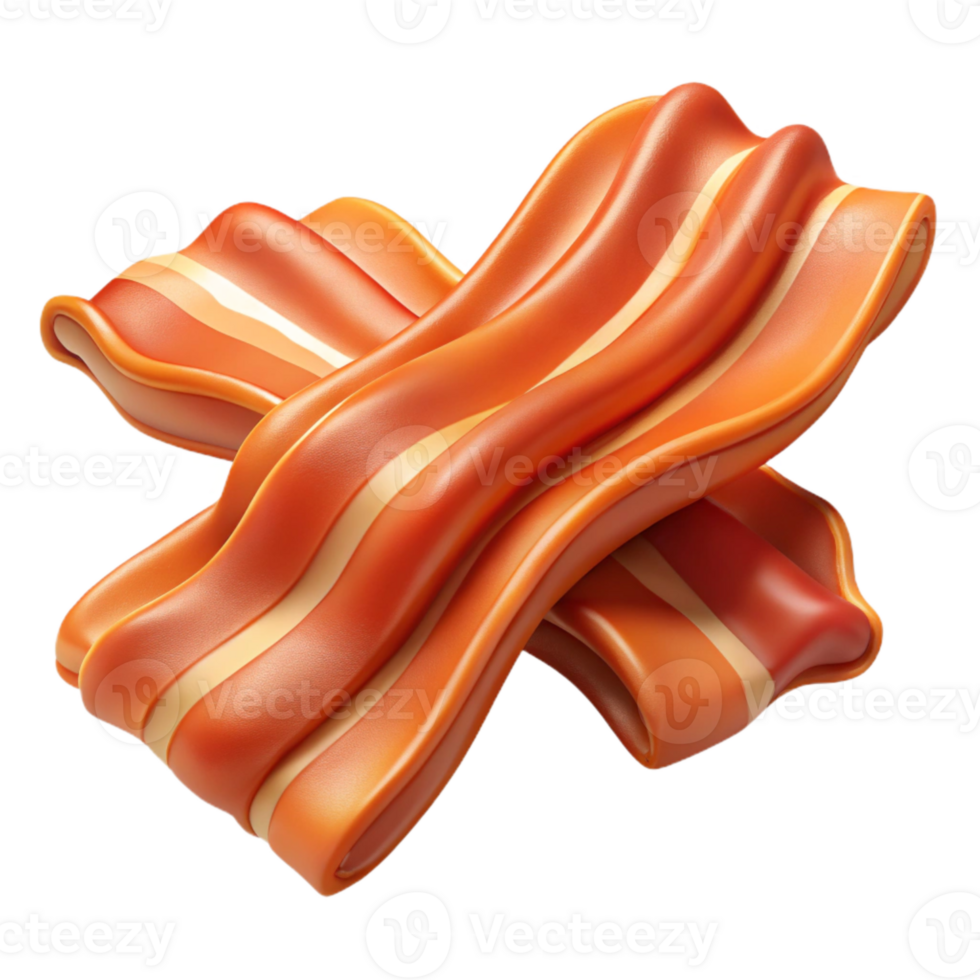 extraordinary traditional Bacon Strips Crispy Transparent Background 4K png
