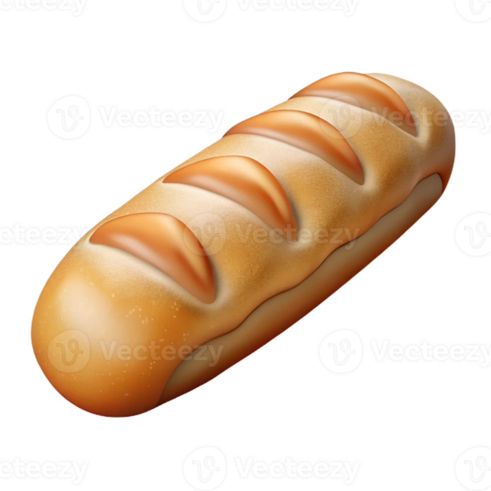 wonderful creative Baguette Bread Loaf Cutout Element 4K png