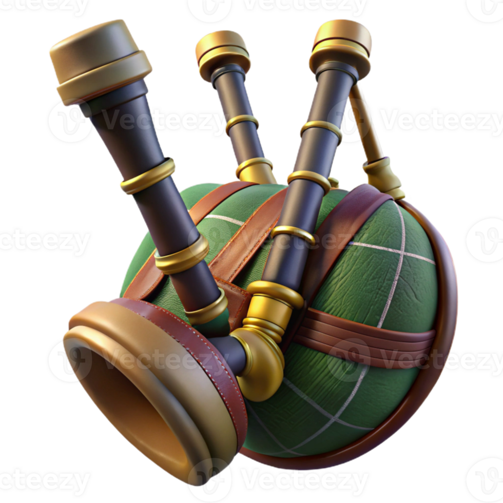 wonderful creative Bagpipes Isolated with Transparent Background premium png