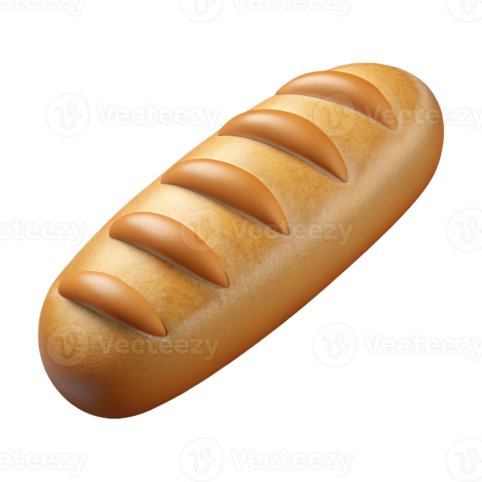 impressive creative Baguette Bread Loaf Cutout Element premium png