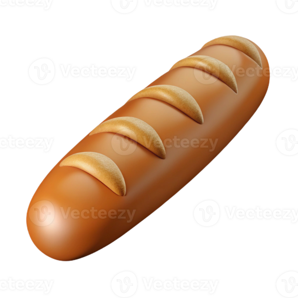 magnificent traditional Baguette Cutout Side View high resolution png